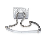 Chanel Silver Metallic Quilted Lambskin Coco Punk Belt Bag