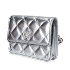 Chanel Silver Metallic Quilted Lambskin Coco Punk Belt Bag