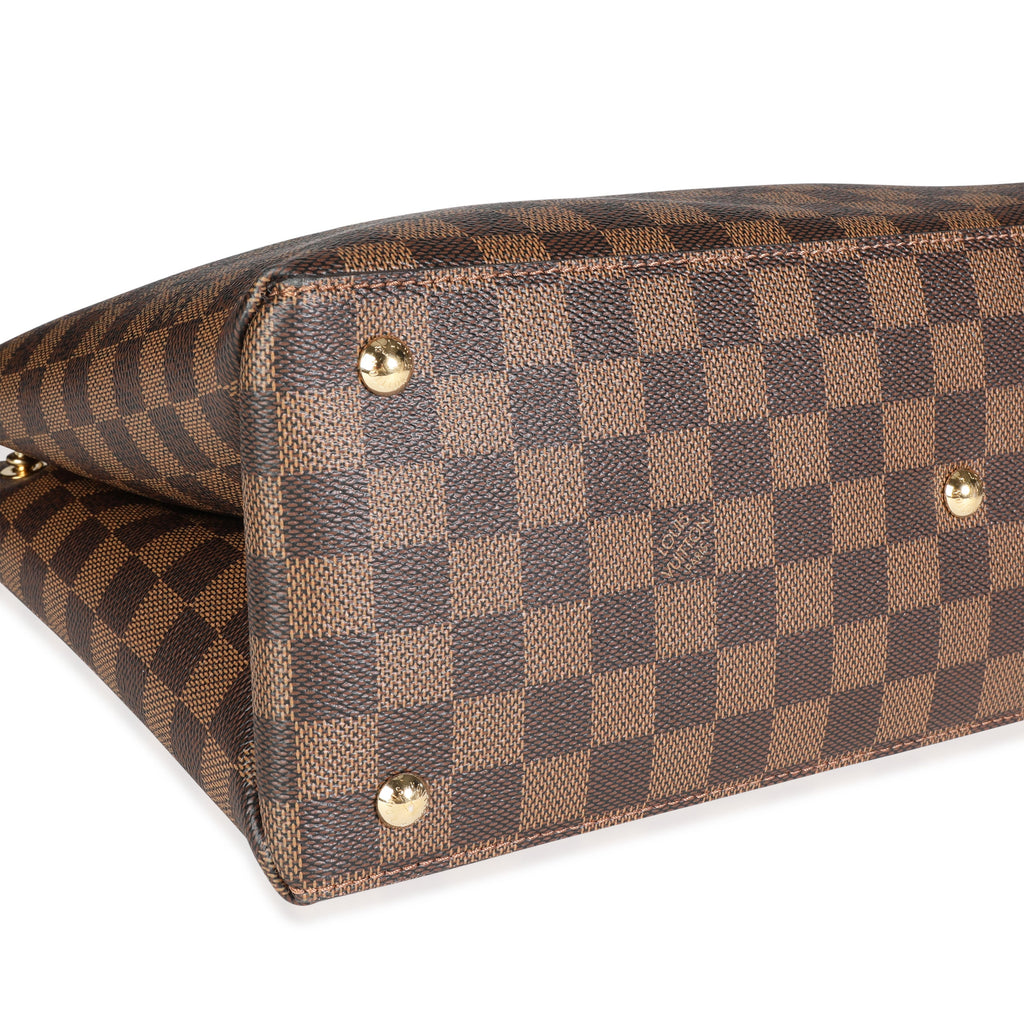 Louis Vuitton Louis Vuitton Black Taurillon Leather & Damier Ebene Canvas LV Riverside Tote