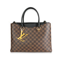 Louis Vuitton Louis Vuitton Black Taurillon Leather & Damier Ebene Canvas LV Riverside Tote