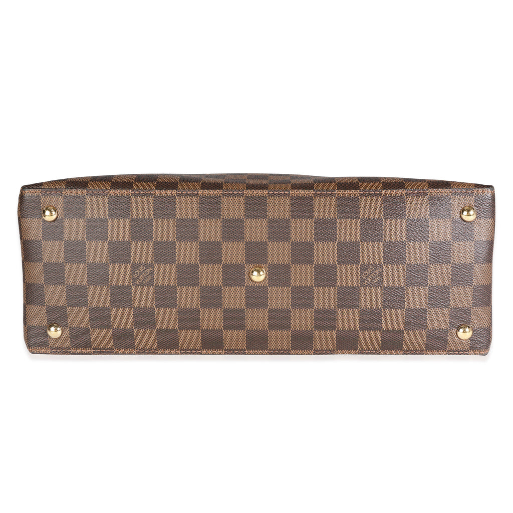 Louis Vuitton Louis Vuitton Black Taurillon Leather & Damier Ebene Canvas LV Riverside Tote