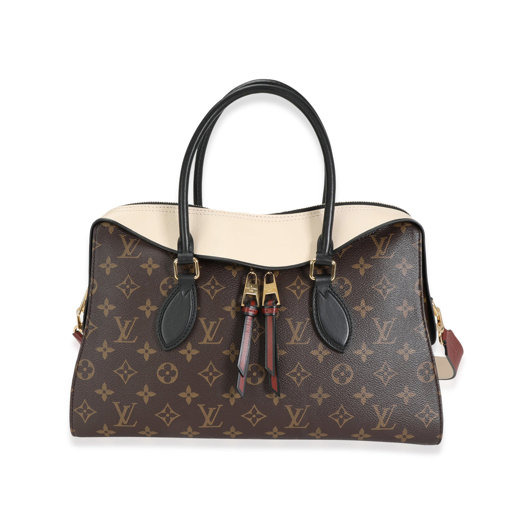 Louis Vuitton Louis Vuitton Monogram Canvas & Cream Leather Tuileries Satchel