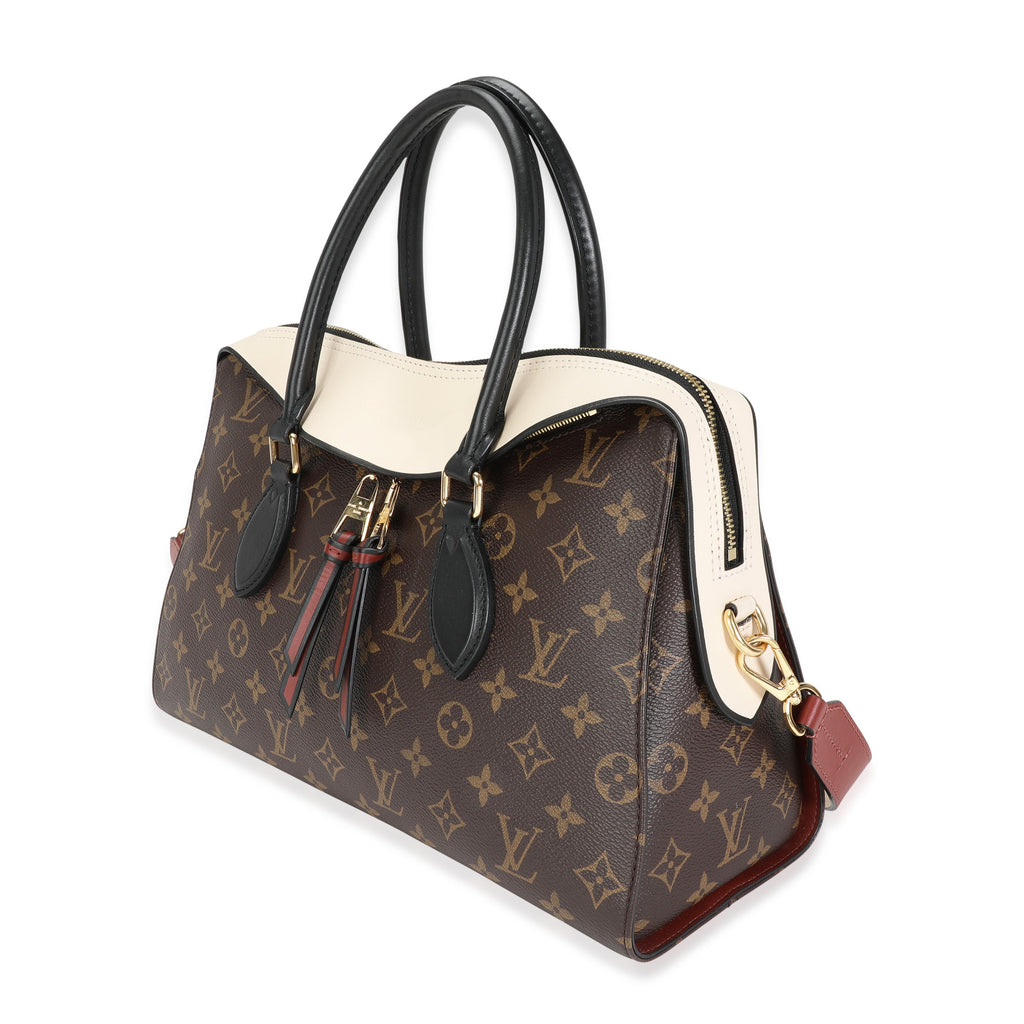 Louis Vuitton Louis Vuitton Monogram Canvas & Cream Leather Tuileries Satchel