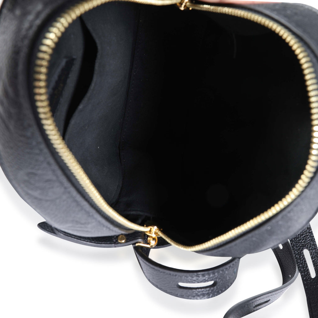 Louis Vuitton Louis Vuitton Black Empreinte Leather Boite Chapeau Souple MM