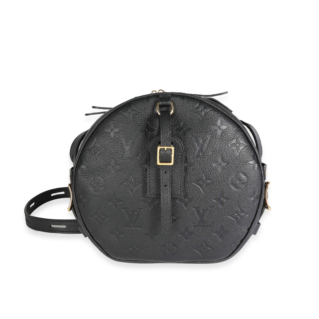 Louis Vuitton Louis Vuitton Black Empreinte Leather Boite Chapeau Souple MM