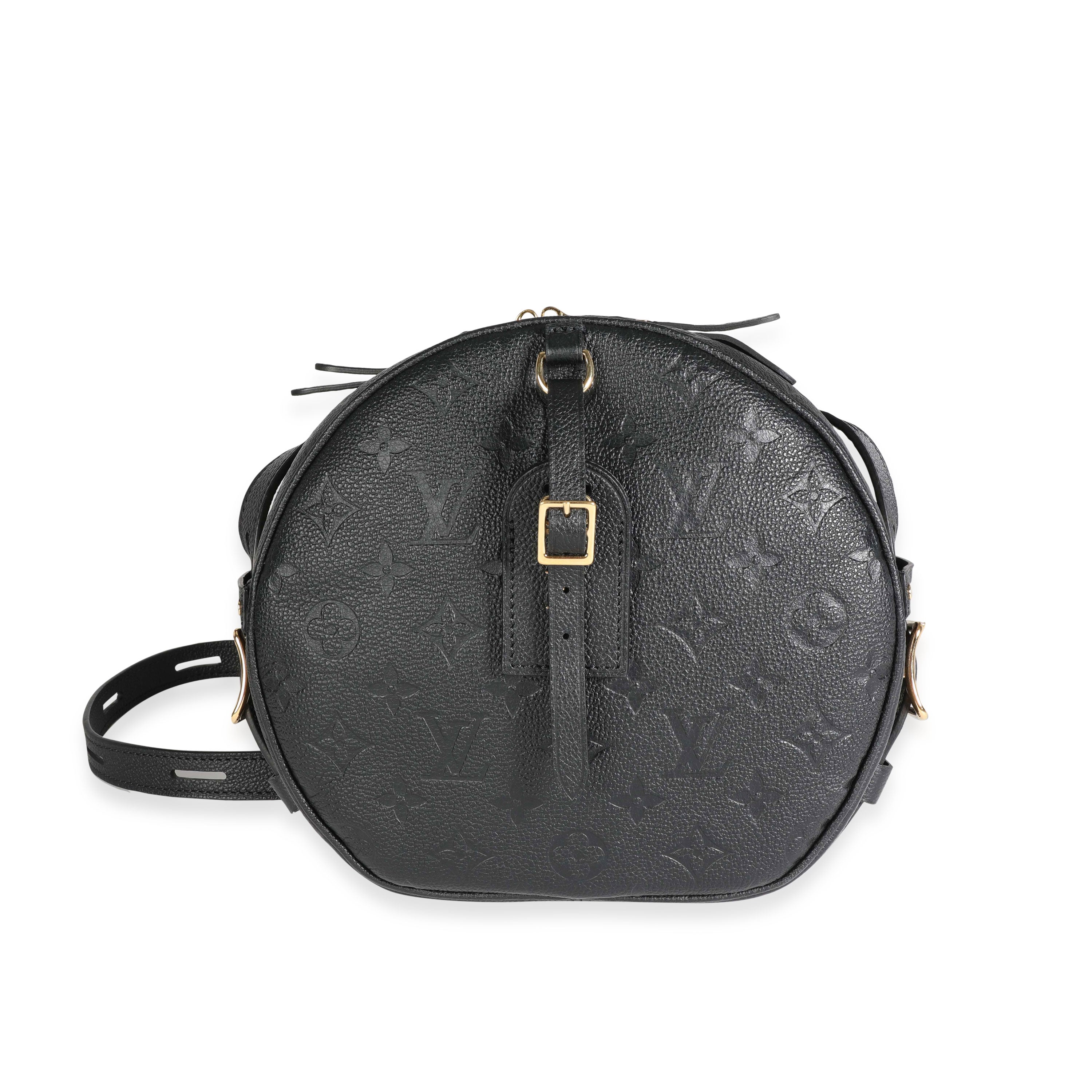 Louis Vuitton Louis Vuitton Black Empreinte Leather Boite Chapeau Souple MM