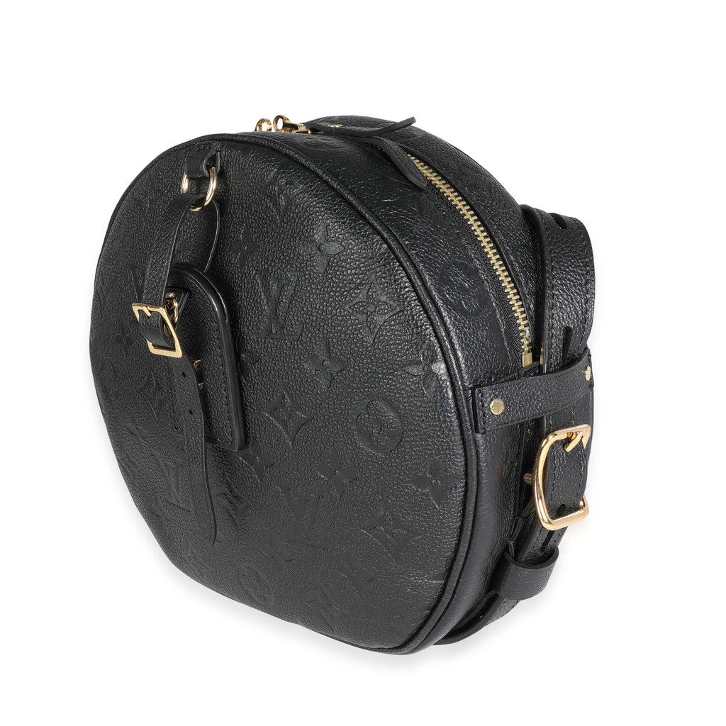 Louis Vuitton Louis Vuitton Black Empreinte Leather Boite Chapeau Souple MM