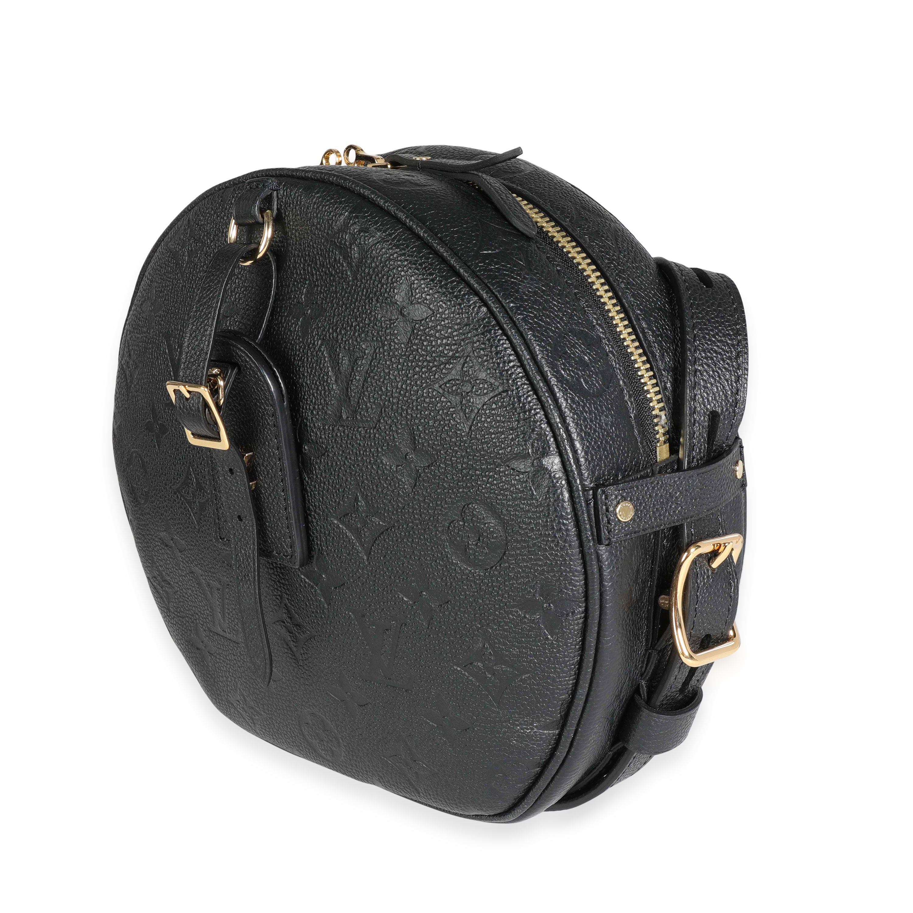 Louis Vuitton Louis Vuitton Black Empreinte Leather Boite Chapeau Souple MM