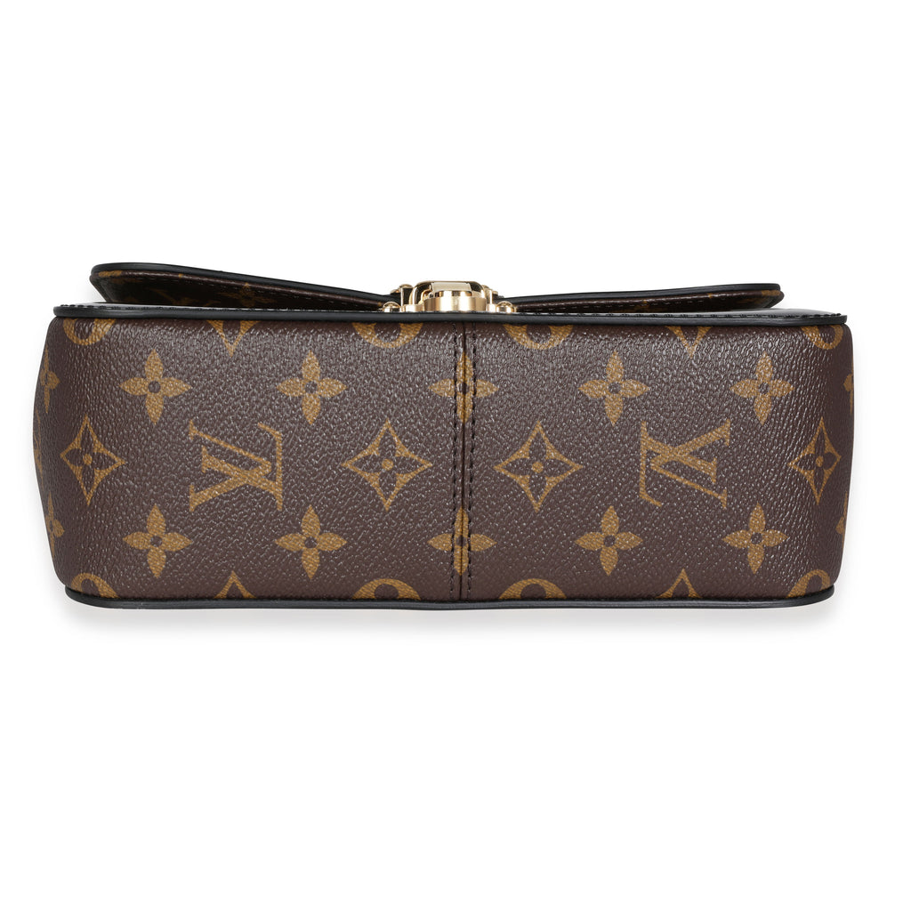 Louis Vuitton Louis Vuitton Black Vernis & Brown Monogram Canvas Cherrywood BB