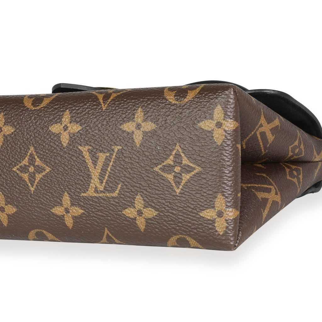 Louis Vuitton Louis Vuitton Black Leather & Monogram Canvas Locky BB