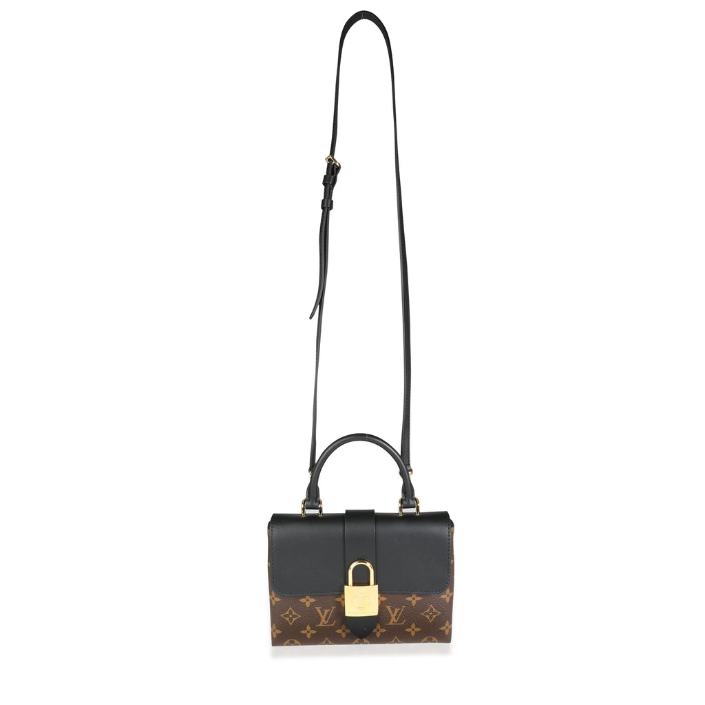 Louis Vuitton Louis Vuitton Black Leather & Monogram Canvas Locky BB