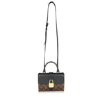 Louis Vuitton Louis Vuitton Black Leather & Monogram Canvas Locky BB