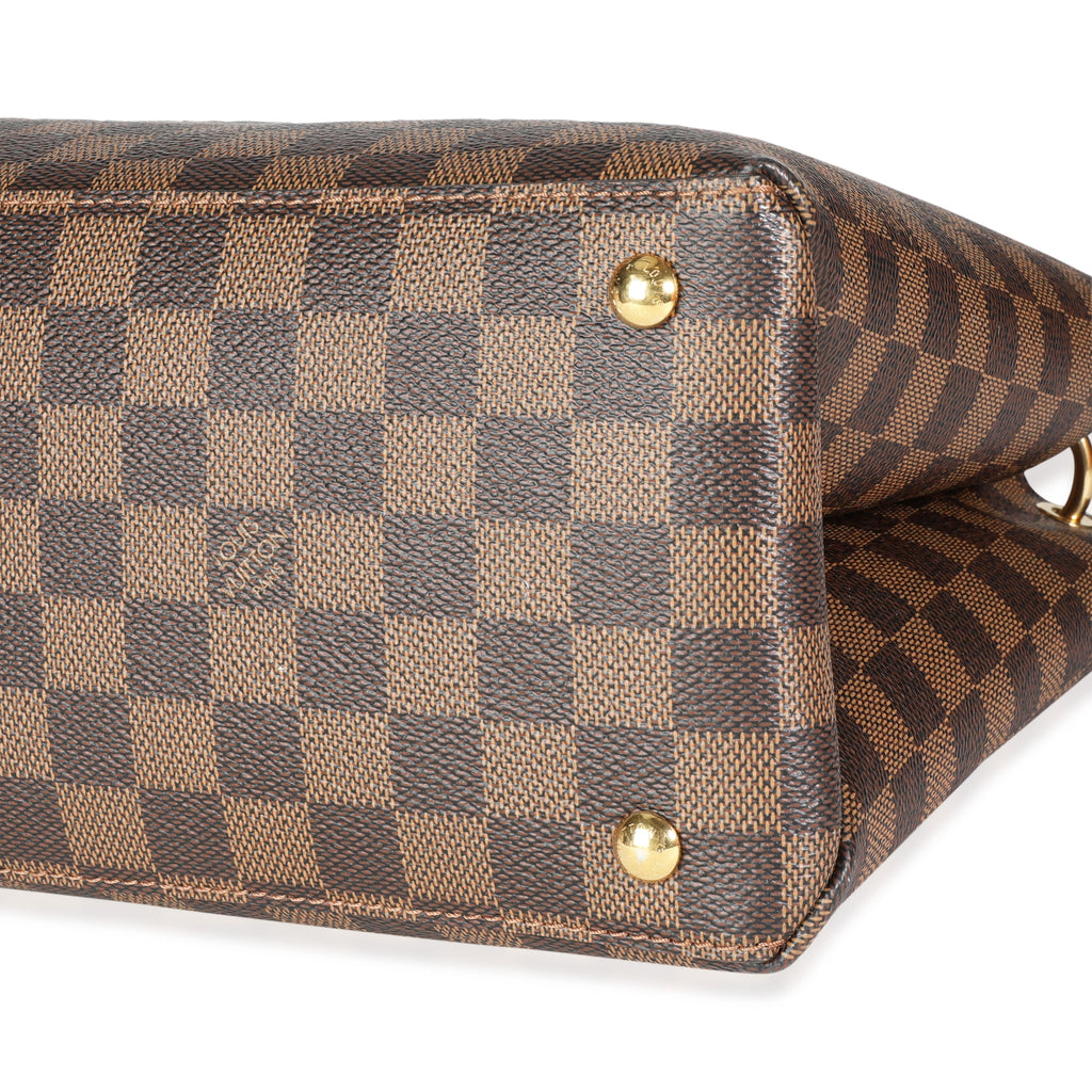 Louis Vuitton Louis Vuitton Lie de Vin Taurillon Leather & Damier Ebene Canvas LV Riverside To