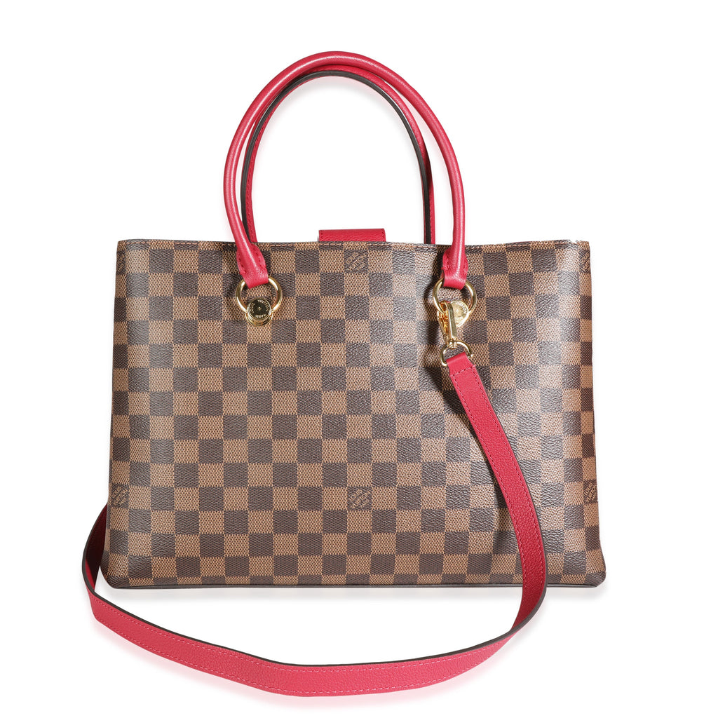 Louis Vuitton Louis Vuitton Lie de Vin Taurillon Leather & Damier Ebene Canvas LV Riverside To