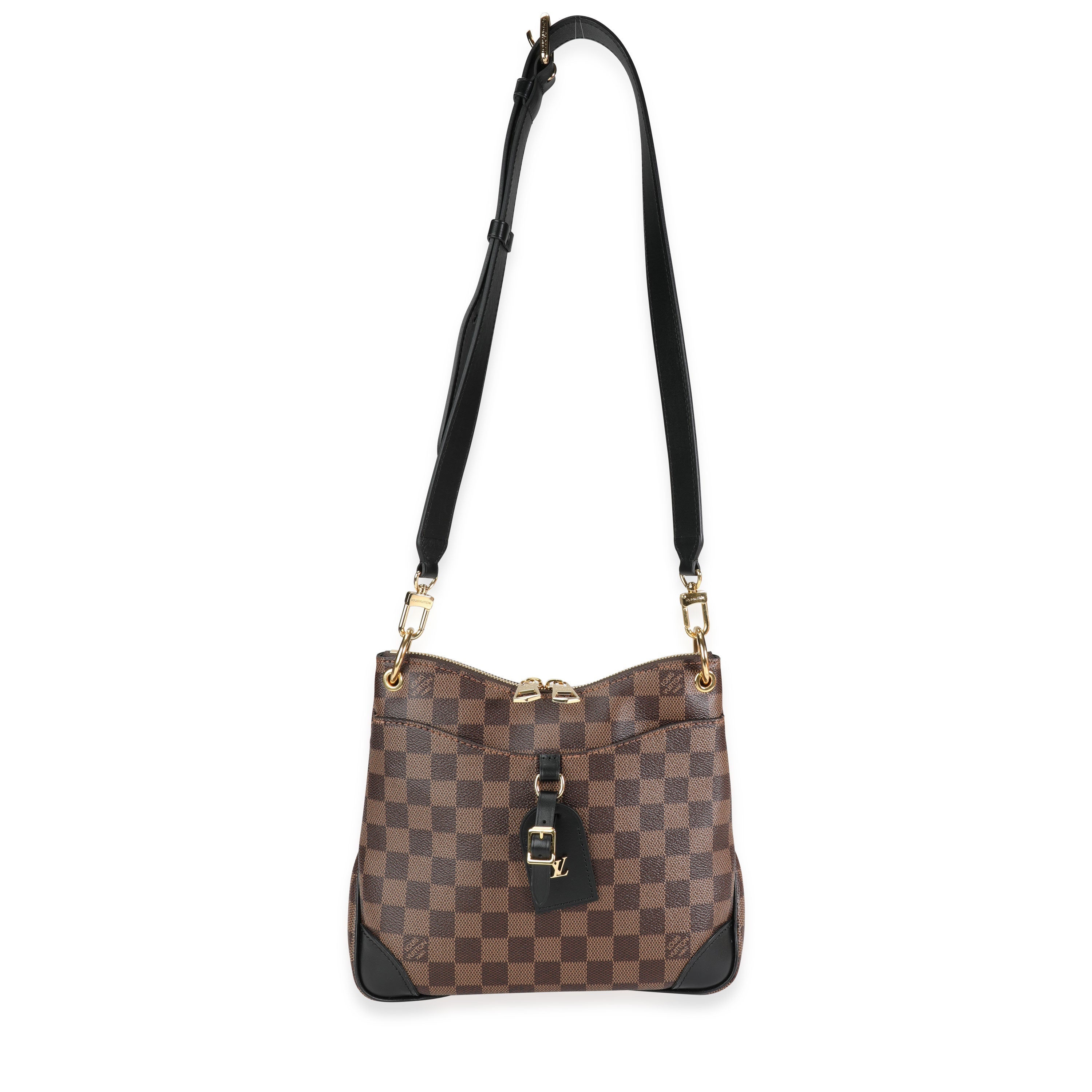Louis Vuitton Louis Vuitton Damier Ebene & Black Leather Odeon PM
