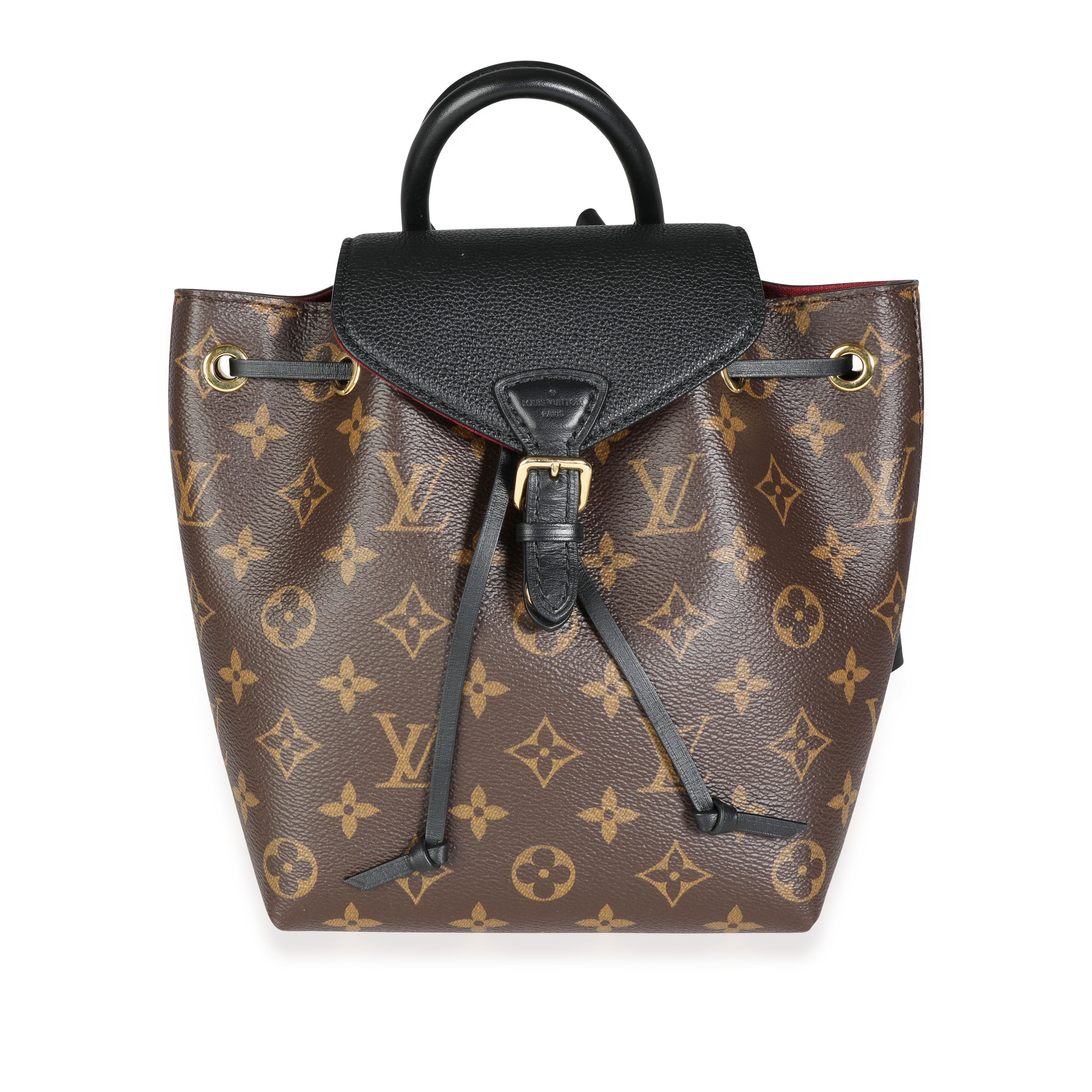 Louis Vuitton Louis Vuitton Monogram Canvas & Black Cowhide Montsouris BB