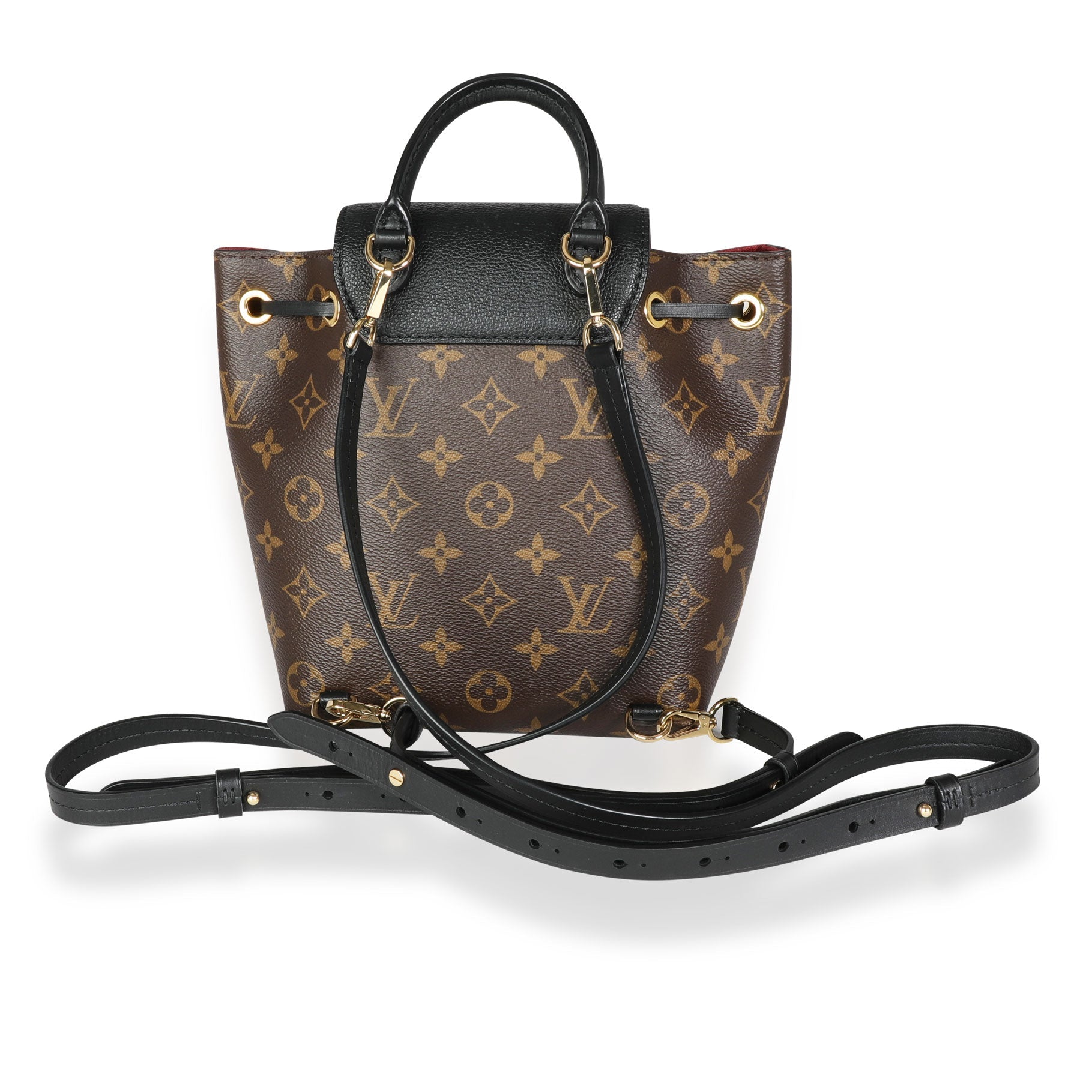 Louis Vuitton Louis Vuitton Monogram Canvas & Black Cowhide Montsouris BB