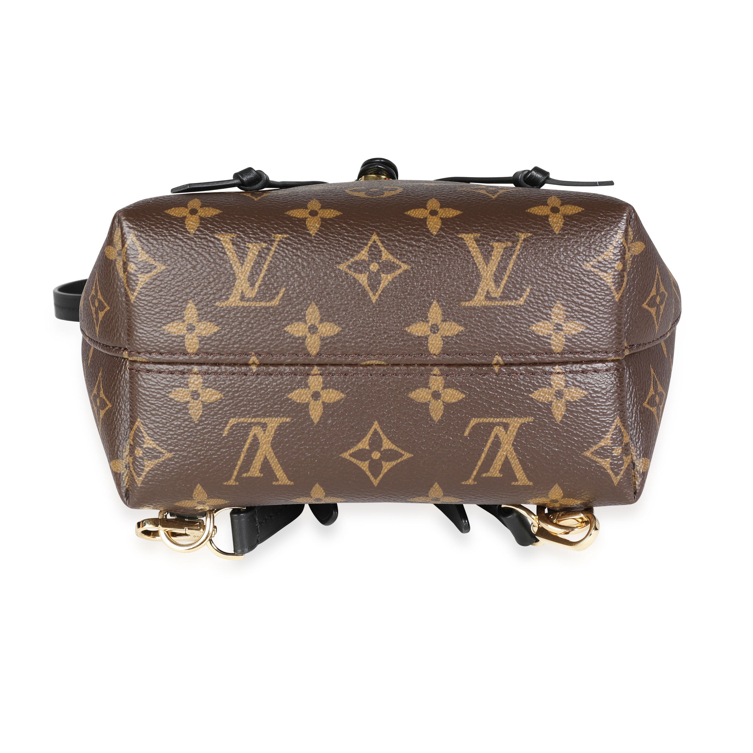 Louis Vuitton Louis Vuitton Monogram Canvas & Black Cowhide Montsouris BB
