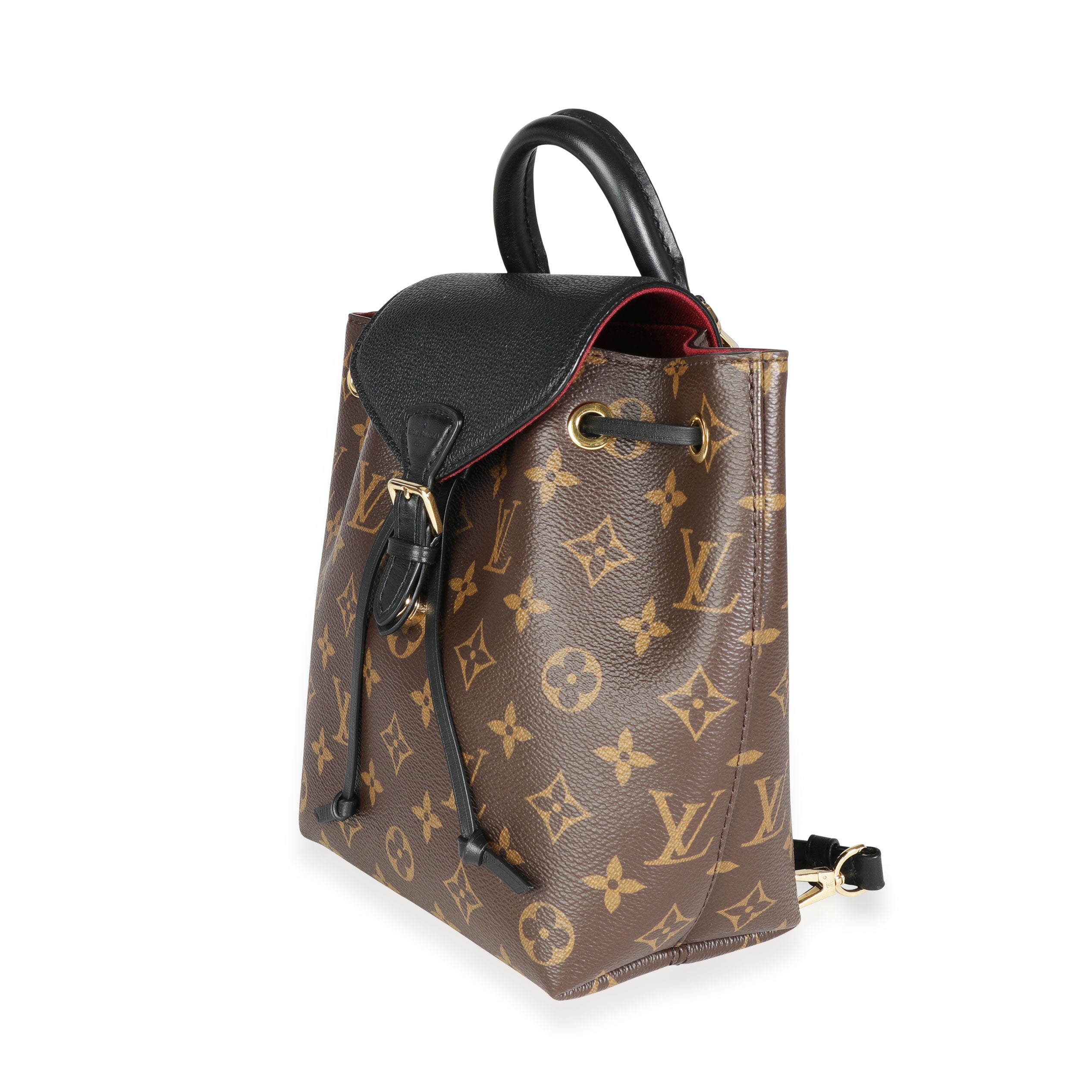 Louis Vuitton Louis Vuitton Monogram Canvas & Black Cowhide Montsouris BB