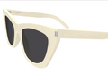 Saint Laurent SL 214 KATE-035 Cream Cat-Eye Sunglasses -Bold Retro Style