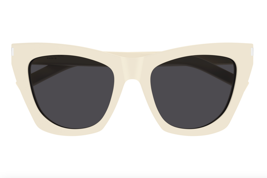 Saint Laurent SL 214 KATE-035 Cream Cat-Eye Sunglasses -Bold Retro Style