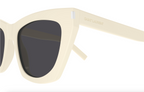 Saint Laurent SL 214 KATE-035 Cream Cat-Eye Sunglasses -Bold Retro Style
