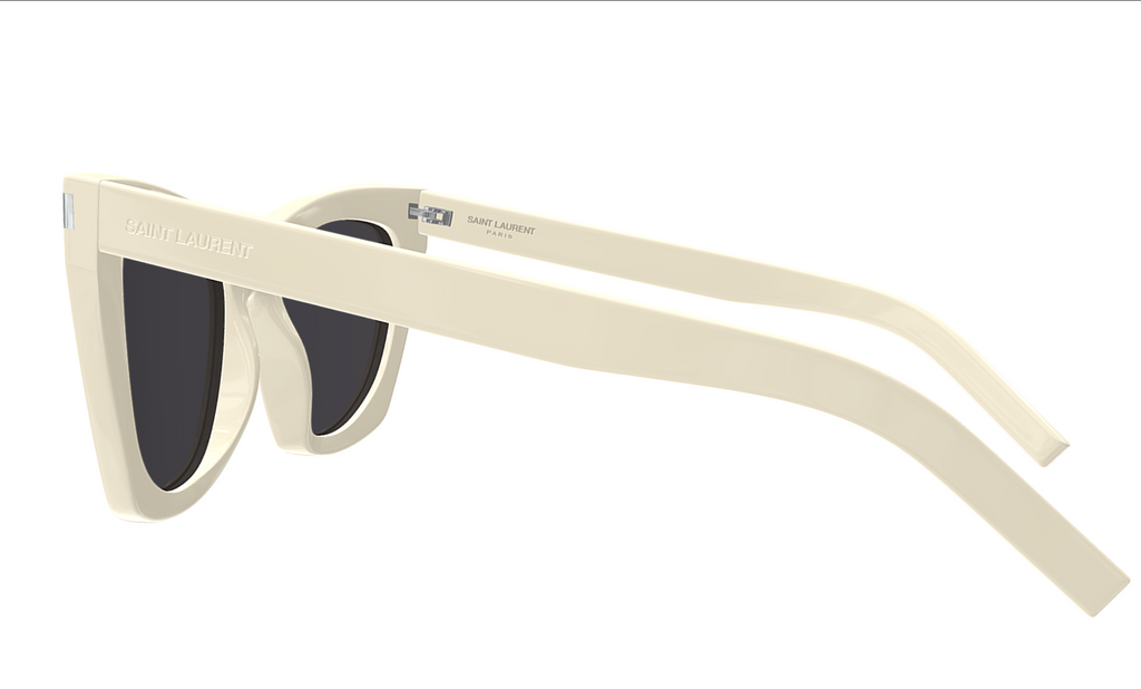 Saint Laurent SL 214 KATE-035 Cream Cat-Eye Sunglasses -Bold Retro Style