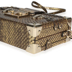Louis Vuitton Louis Vuitton Distressed Metallic Gold Python Petite Malle