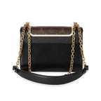 Louis Vuitton Louis Vuitton Black Leather & Monogram Canvas Braided Twist MM