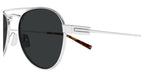 Saint Laurent SL 708 002 Mens Sunglasses Silver Metal Frame with Grey Lenses