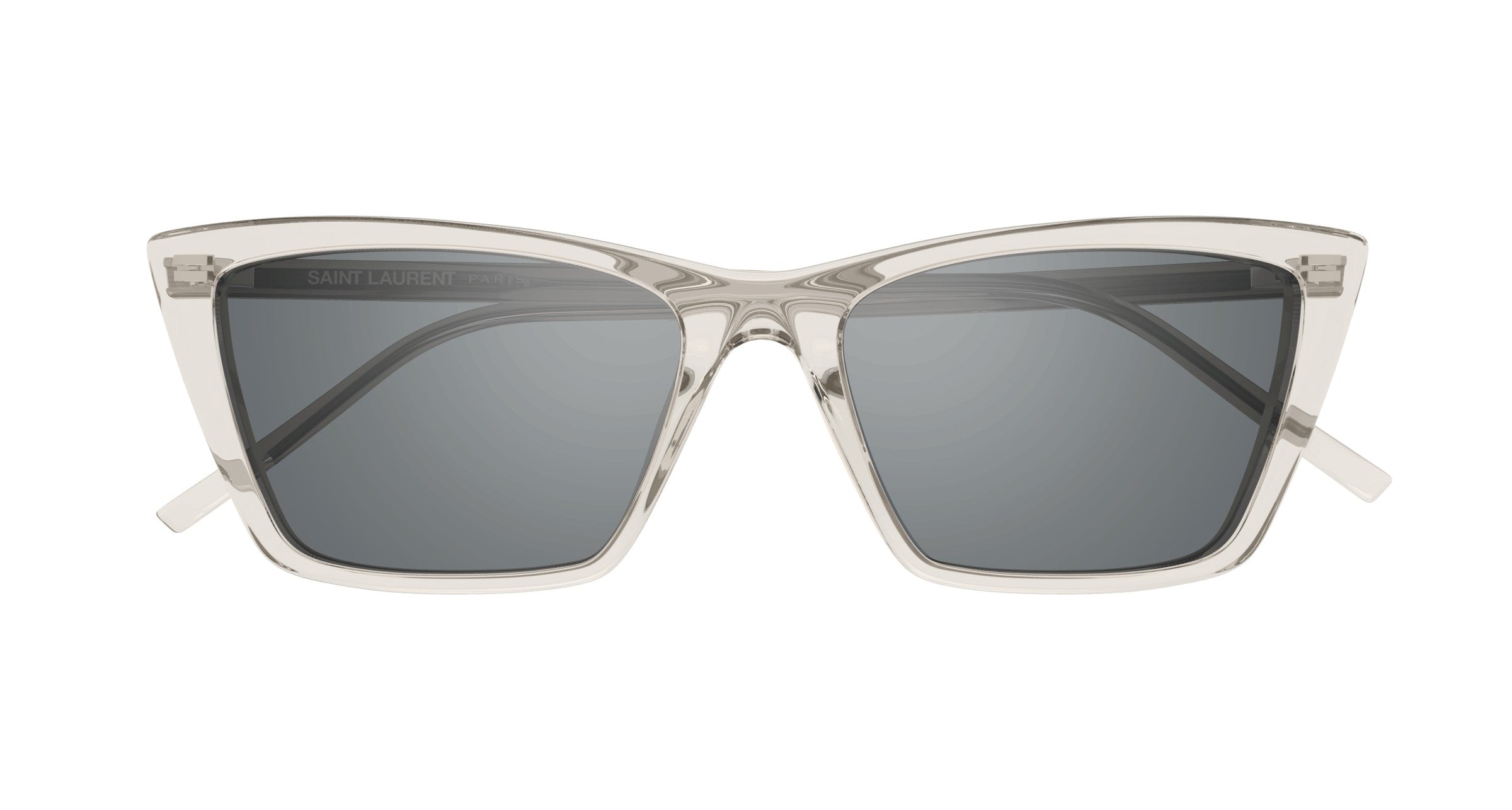 Saint Laurent SL 737 MICA THIN-004 Transparent Cat-Eye Sunglasses with Smoky