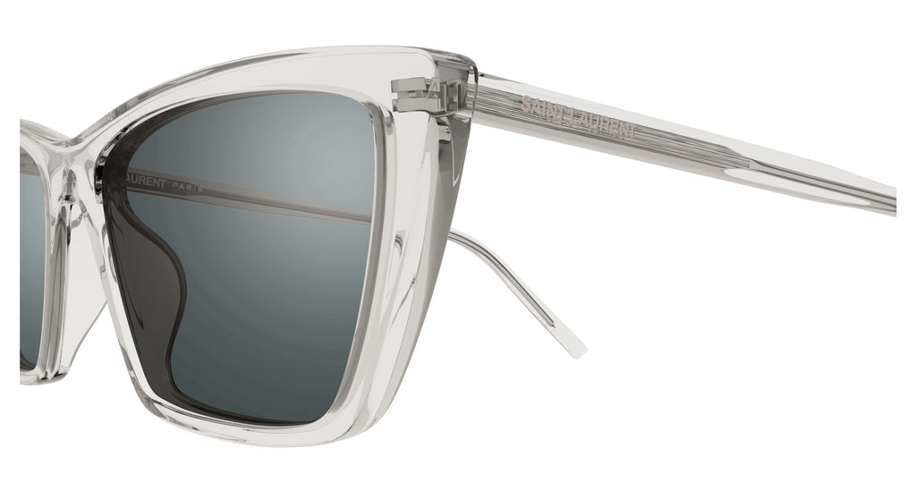 Saint Laurent SL 737 MICA THIN-004 Transparent Cat-Eye Sunglasses with Smoky
