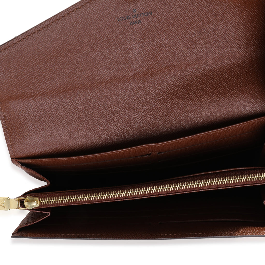 Louis Vuitton Louis Vuitton Monogram Canvas & Brown Leather Sarah Wallet
