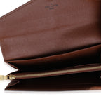 Louis Vuitton Louis Vuitton Monogram Canvas & Brown Leather Sarah Wallet