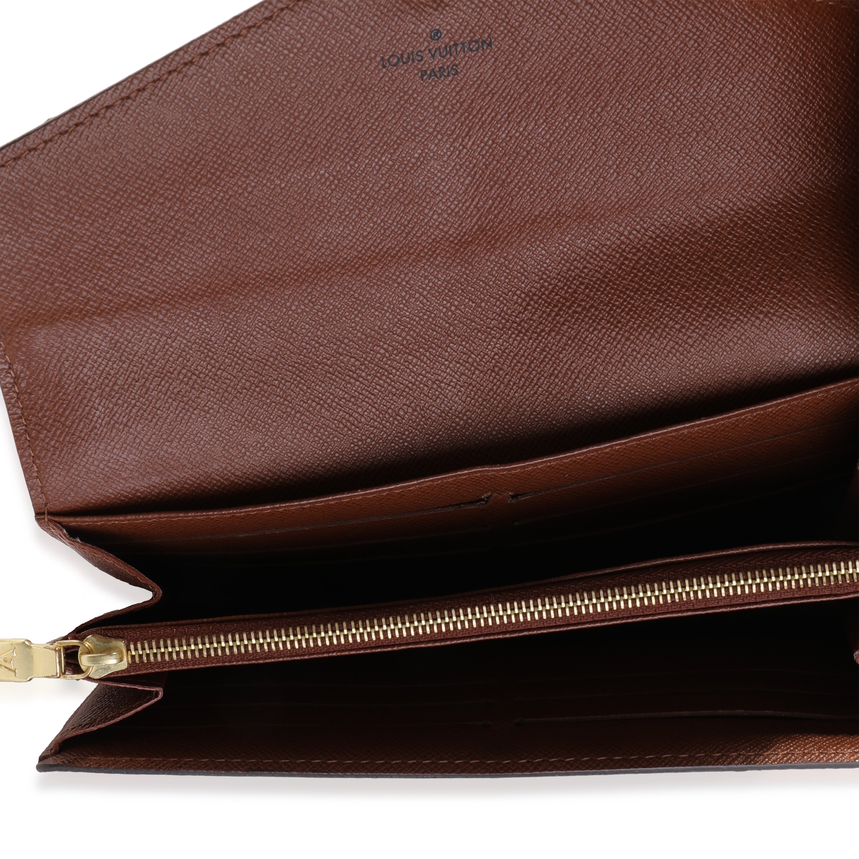 Louis Vuitton Louis Vuitton Monogram Canvas & Brown Leather Sarah Wallet