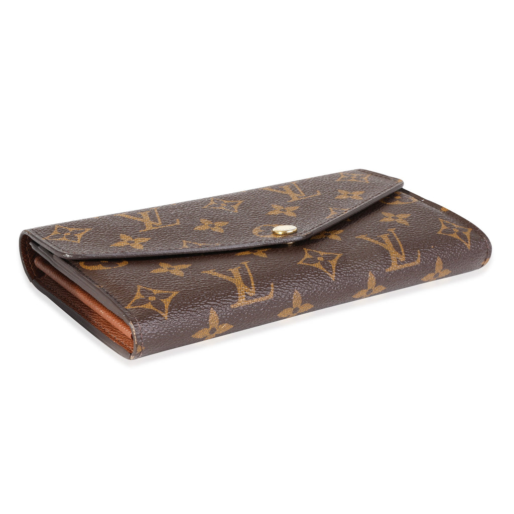 Louis Vuitton Louis Vuitton Monogram Canvas & Brown Leather Sarah Wallet