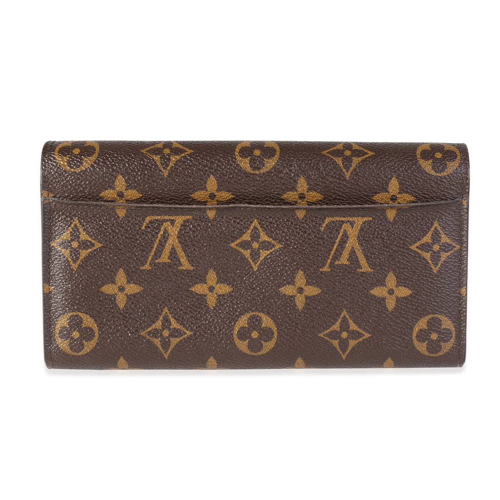 Louis Vuitton Louis Vuitton Monogram Canvas & Brown Leather Sarah Wallet