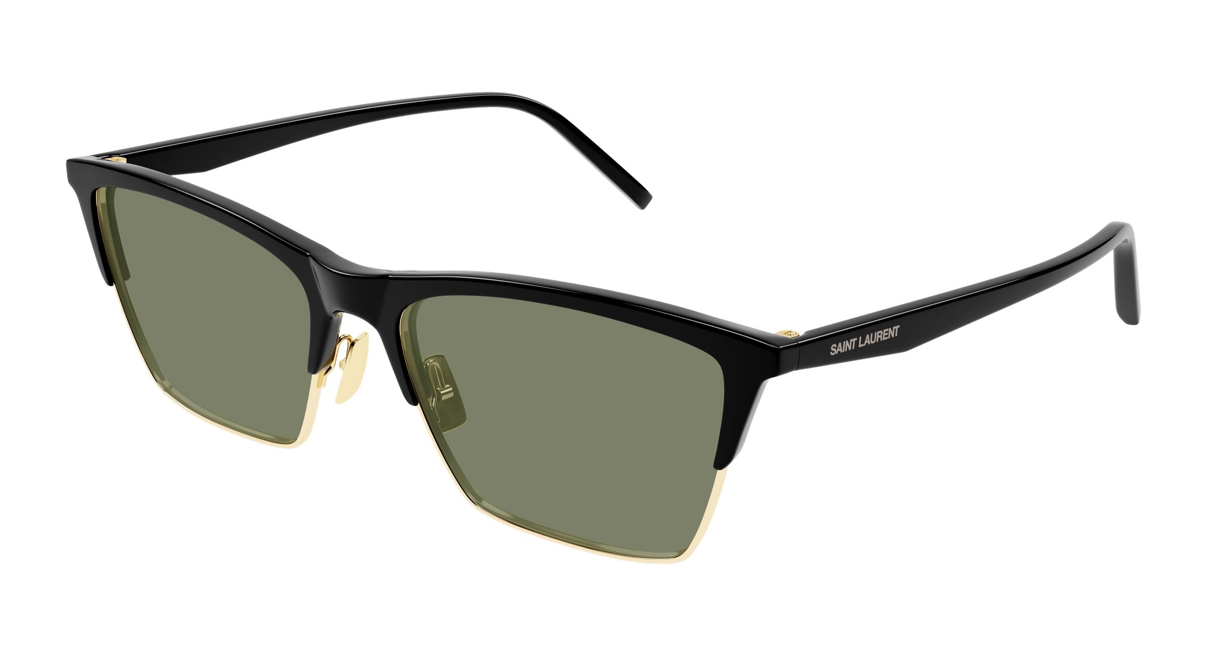 Saint Laurent SL 767-001 Rectangular Sunglasses in Classic Black