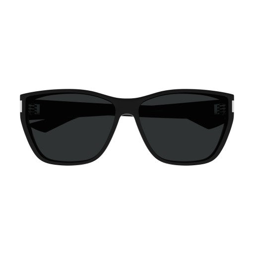 Saint Laurent SL 758-001 Cat-Eye Sunglasses in Shiny Black with Grey Lenses