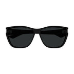 Saint Laurent SL 758-001 Cat-Eye Sunglasses in Shiny Black with Grey Lenses