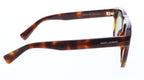 Saint Laurent SL 558-011 Havana Square Sunglasses with Green Lenses