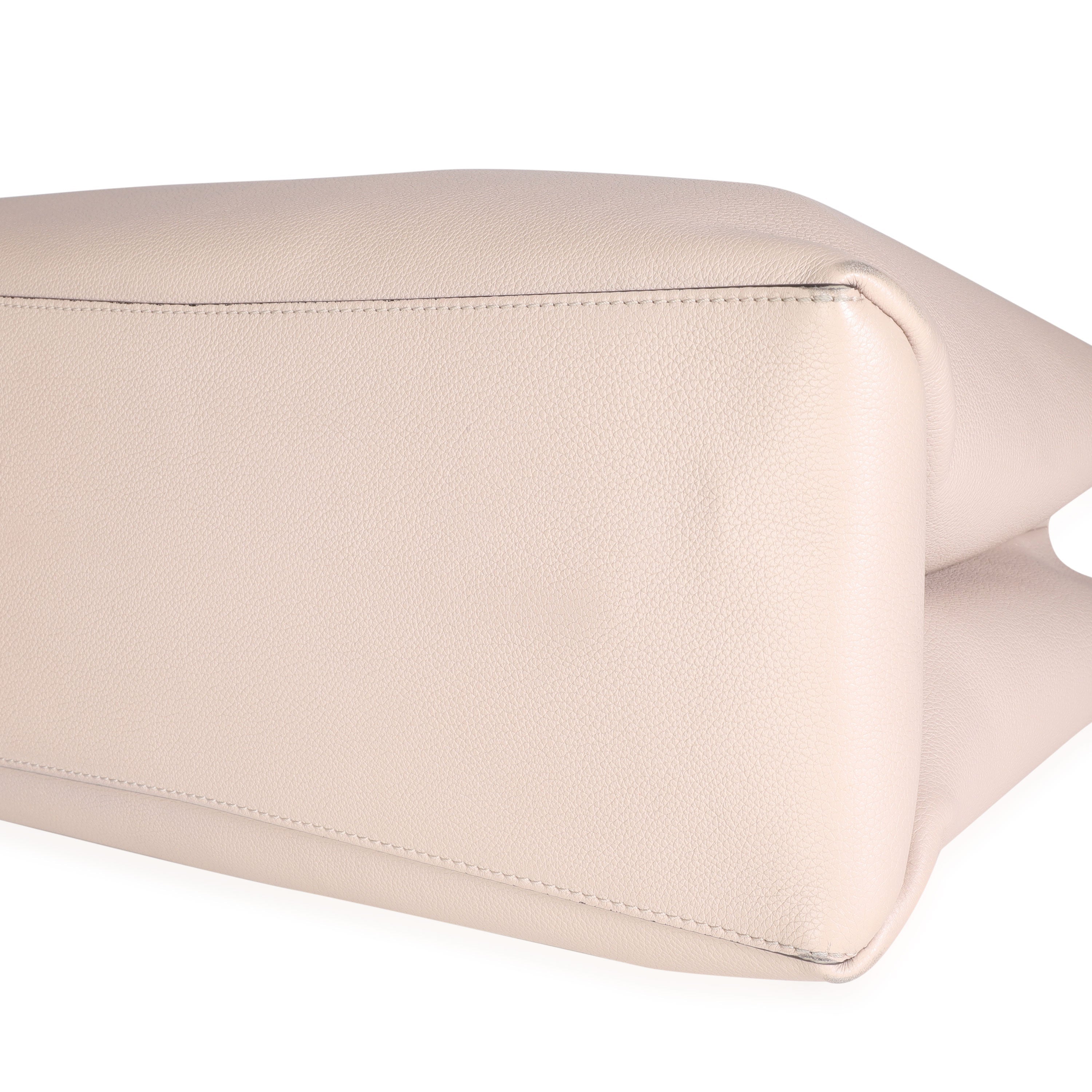 Louis Vuitton Greige Grained Calf Leather Lockme Shopper