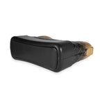 Chanel Black & Gold Ombré Quilted Goatskin Medium Gabrielle Hobo