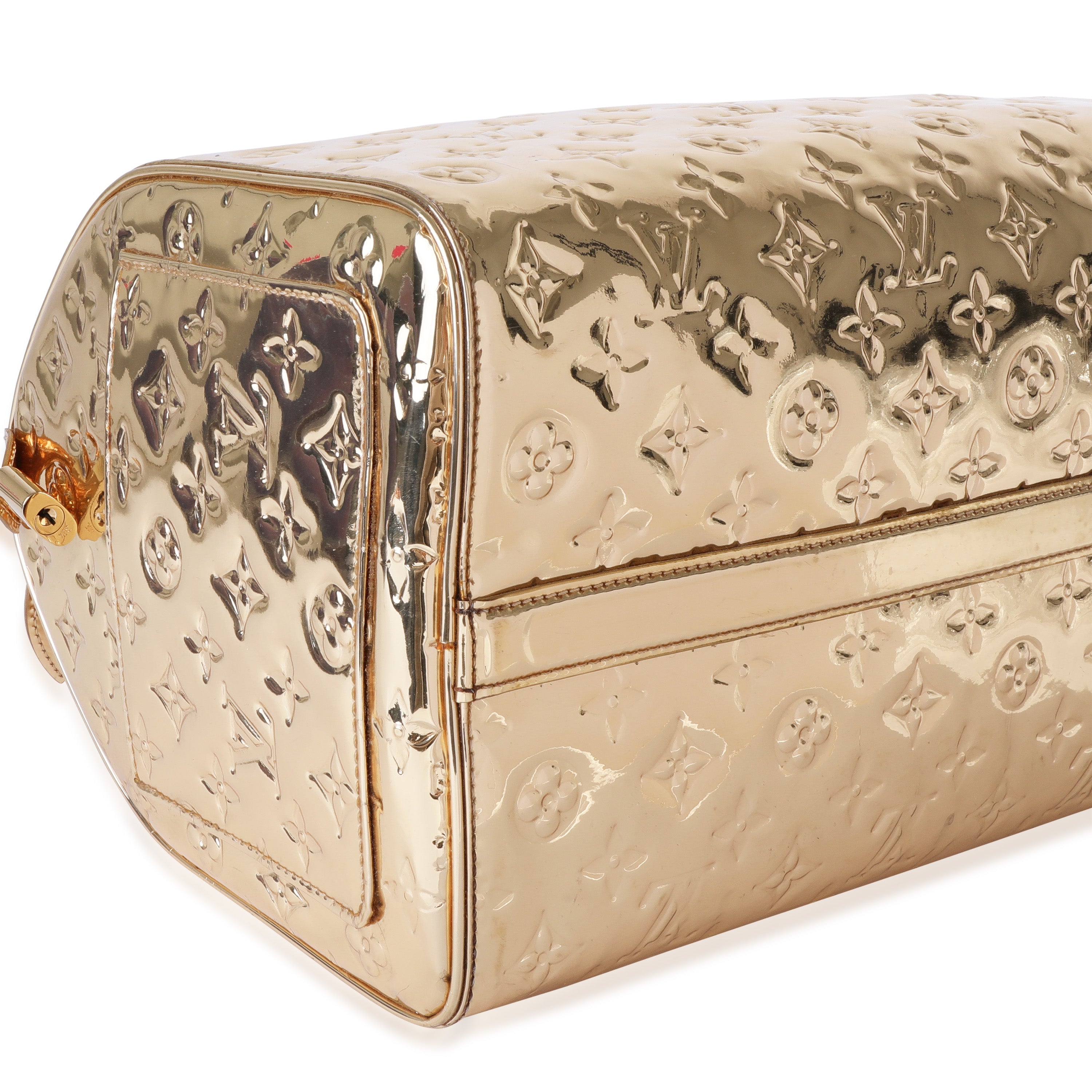 Louis Vuitton Louis Vuitton Limited Edition Gold Monogram Miroir Speedy 35