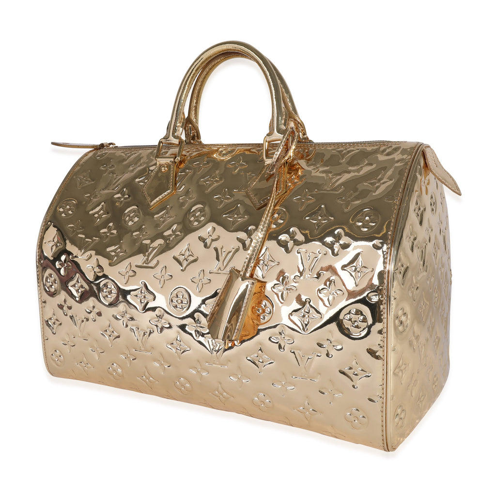 Louis Vuitton Louis Vuitton Limited Edition Gold Monogram Miroir Speedy 35