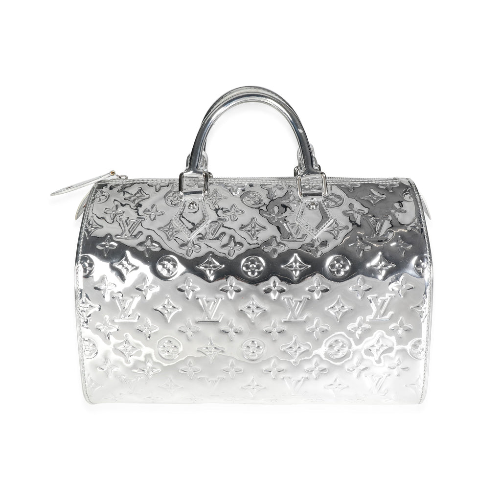 Louis Vuitton Louis Vuitton Limited Edition Silver Monogram Miroir Speedy 35