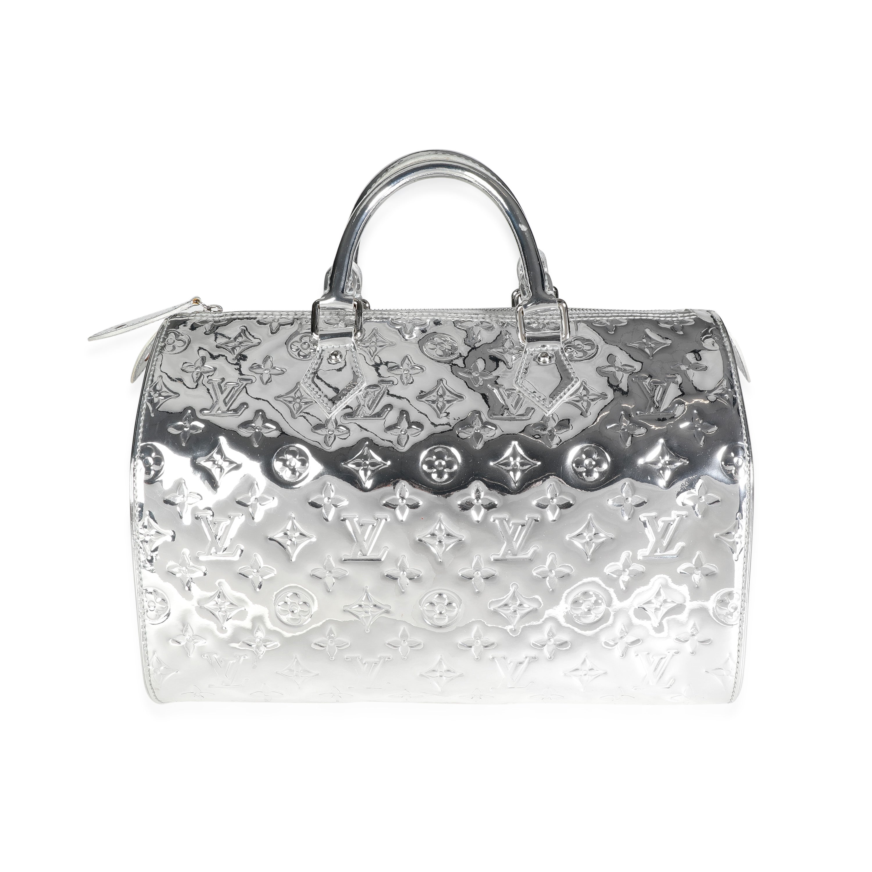 Louis Vuitton Louis Vuitton Limited Edition Silver Monogram Miroir Speedy 35