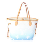 Louis Vuitton Louis Vuitton Blue & White Giant Monogram Canvas By The Pool Neverfull MM