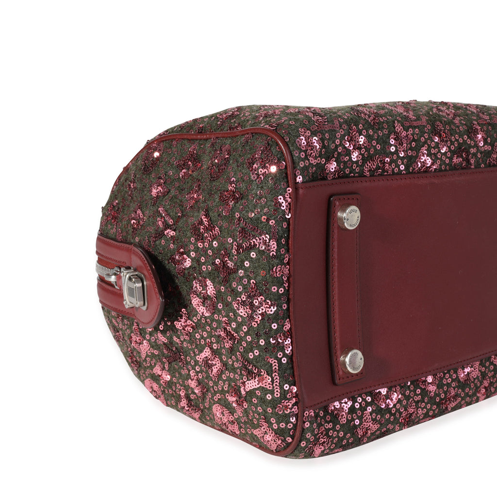 Louis Vuitton Louis Vuitton Limited Edition Burgundy Monogram Sequin Sunshine Express Speedy