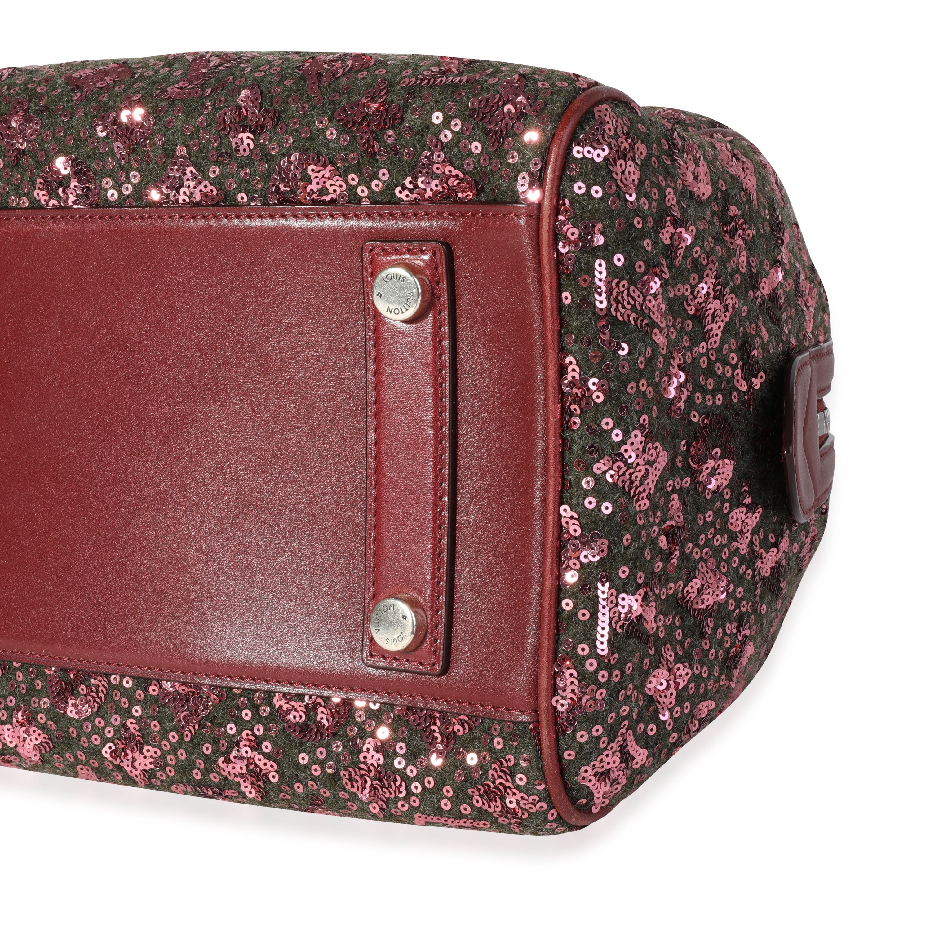 Louis Vuitton Louis Vuitton Limited Edition Burgundy Monogram Sequin Sunshine Express Speedy